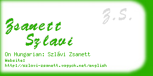 zsanett szlavi business card